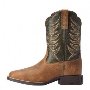 NEW ARIAT girl's firecatcher western boot - medium in distressed brown and alfal